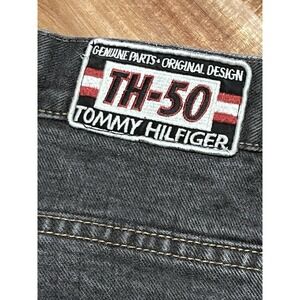 Mens TOMMY HILFIGER 40/32 Dark Wash Blue Classic Fit Motorcycles TH50 Jeans Wide